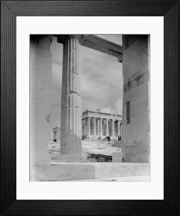 Framed Print : View of Workers at Parthenon Building Site Framed Print : View of Workers at Parthenon Building Site