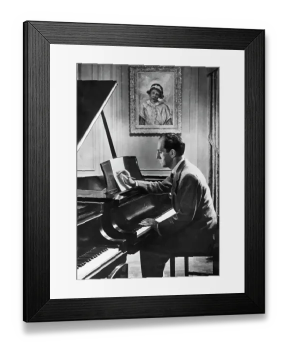 Framed Print : George Gershwin At The Piano Framed Print : George Gershwin At The Piano