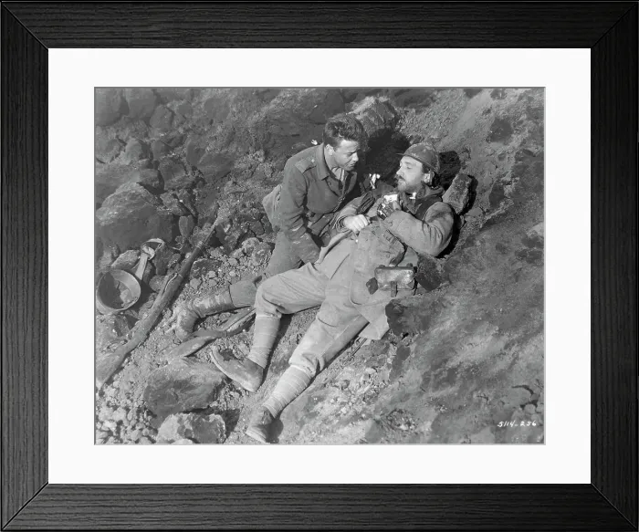 Framed Print : Comforting a Dying Soldier in All Quiet on the Western Front Framed Print : Comforting a Dying Soldier in All Quiet on the Western Front