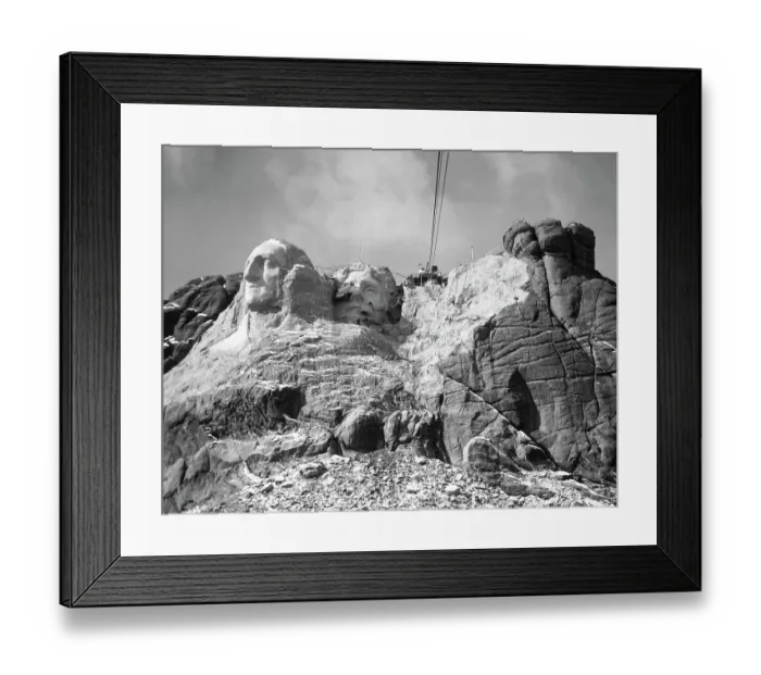 Framed Print : View of Mount Rushmore in Progress Framed Print : View of Mount Rushmore in Progress