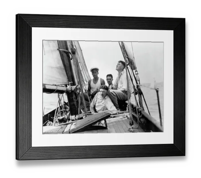 Framed Print : Actor Errol Flynn and Schooner Crew Framed Print : Actor Errol Flynn and Schooner Crew