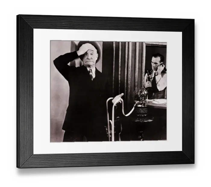 Framed Print : Charles Murray Reading Ticker-tape in Clancy in Wall Street