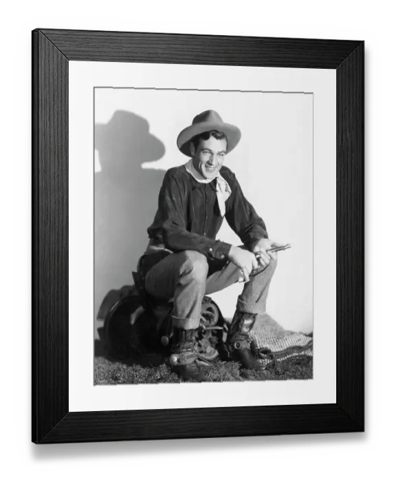 Framed Print : Gary Cooper in Costume for The Texan Framed Print : Gary Cooper in Costume for The Texan