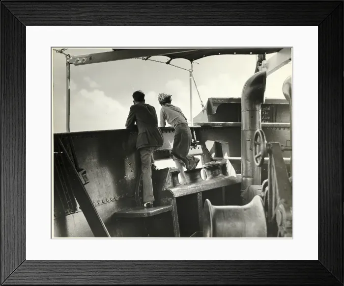Framed Print : Tourist Couple in Ship Bow