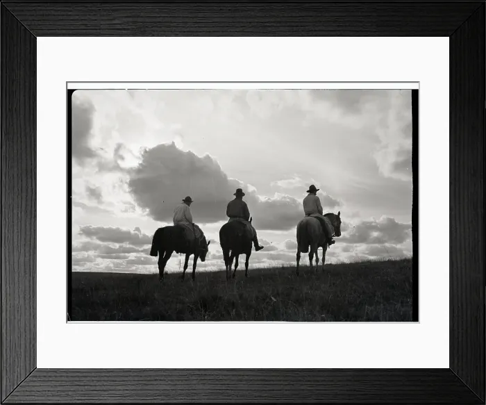 Framed Print : Three Men Riding the Range Framed Print : Three Men Riding the Range