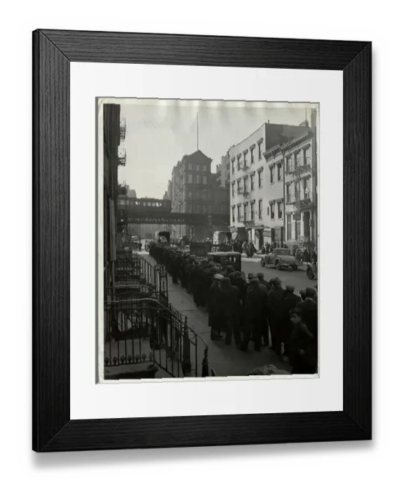 Framed Print : People Waiting for Bread Framed Print : People Waiting for Bread