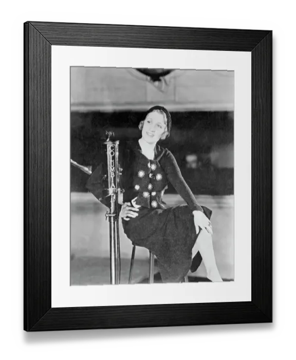 Framed Print : Ruth Etting Posing with Microphone Framed Print : Ruth Etting Posing with Microphone