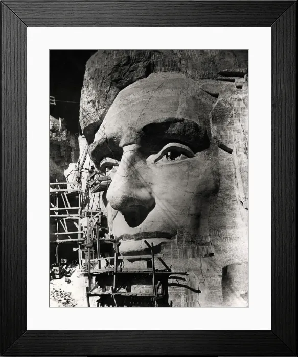 Framed Print : Abraham Lincoln from Mount Rushmore Memorial