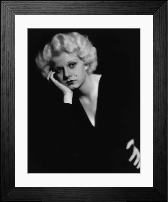 Framed Print : Jean Harlow in Pensive Pose Framed Print : Jean Harlow in Pensive Pose