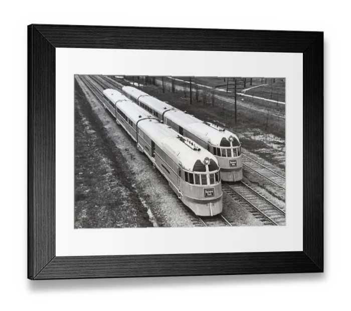 Framed Print : Diesel-Propelled Trains