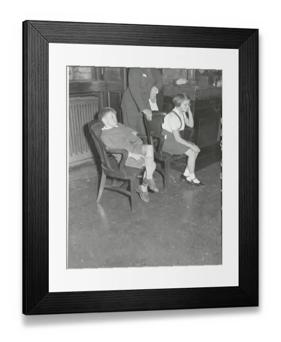Framed Print : Young Children of Mayor Fiorello La Guardia Listening Attentively Framed Print : Young Children of Mayor Fiorello La Guardia Listening Attentively