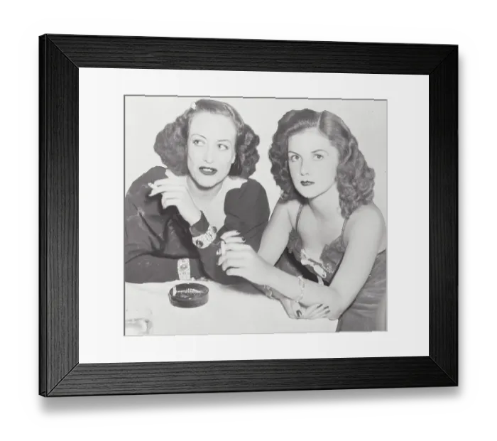 Framed Print : Actress Joan Crawford and Brenda Frazier at Table Together Framed Print : Actress Joan Crawford and Brenda Frazier at Table Together