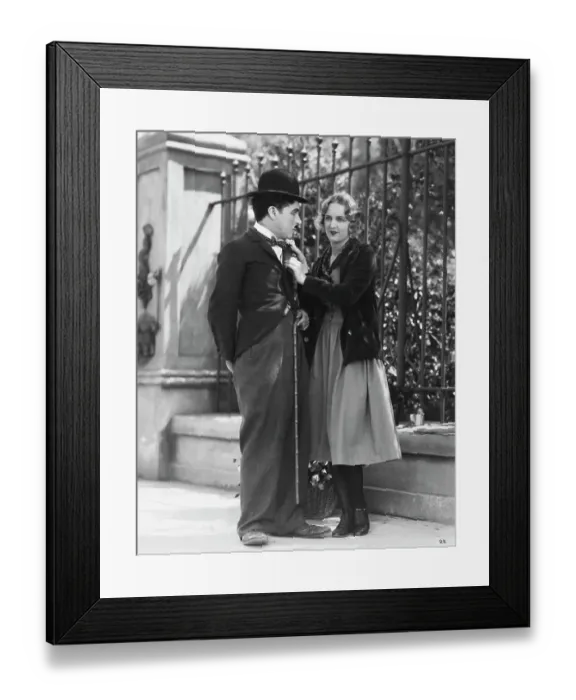 Framed Print : Movie Still, @City Lights, With Chaplin Framed Print : Movie Still, @City Lights, With Chaplin