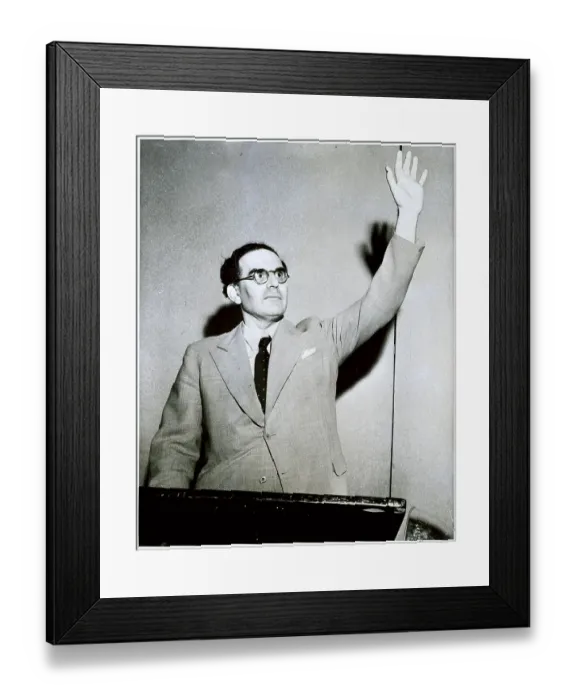 Framed Print : Conductor Announcing Radio Show Framed Print : Conductor Announcing Radio Show