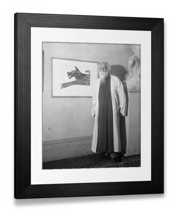 Framed Print : Rabindranath Tagore Posing Framed Print : Rabindranath Tagore Posing