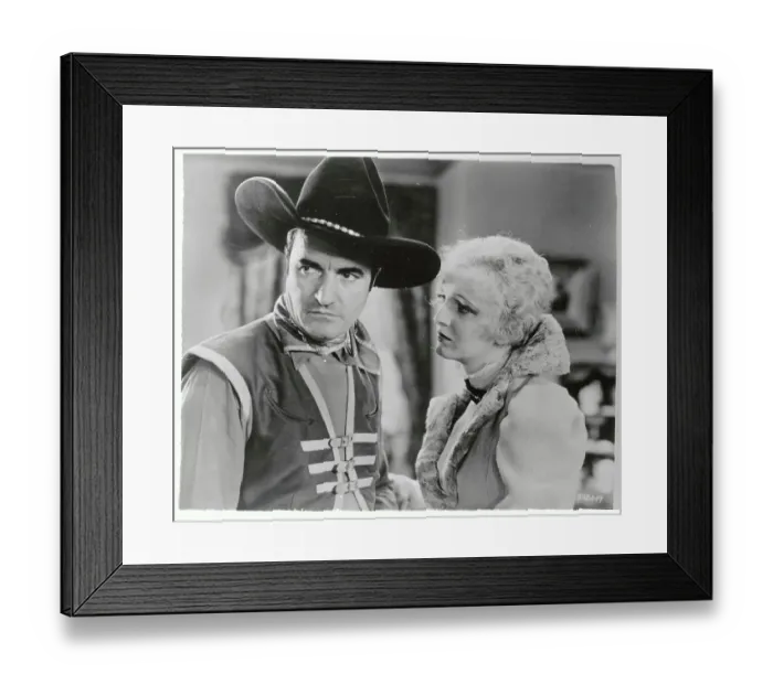 Framed Print : Tom Mix with Young Woman in Western Film Framed Print : Tom Mix with Young Woman in Western Film