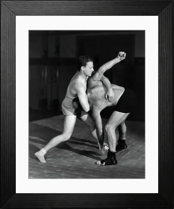 Framed Print : Actor James Cagney Wrestling Framed Print : Actor James Cagney Wrestling