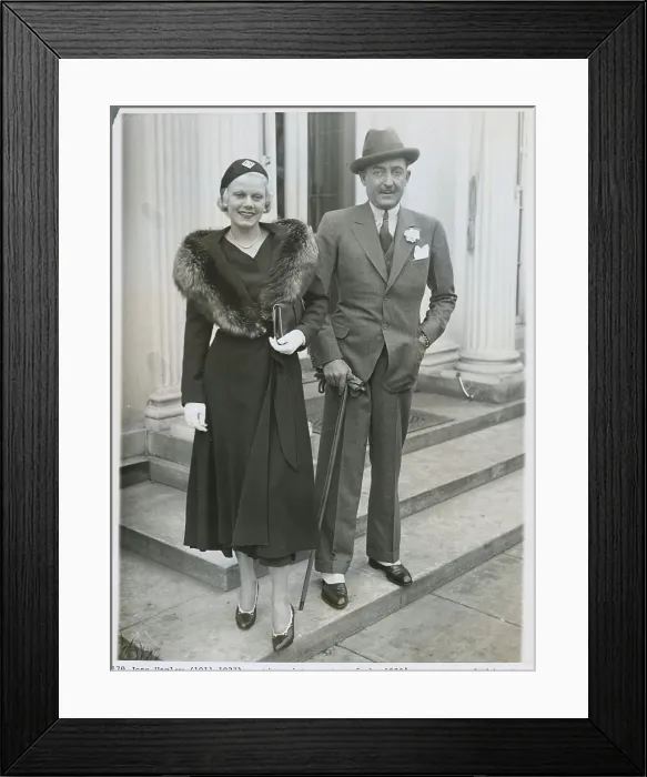 Framed Print : Jean Harlow with Stepfather Count Merino Bello Framed Print : Jean Harlow with Stepfather Count Merino Bello