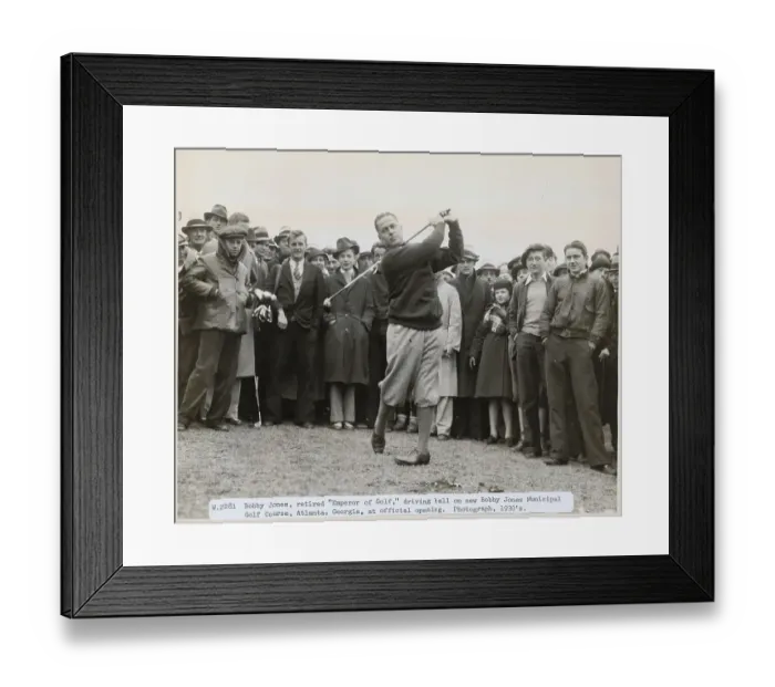 Framed Print : Bobby Jones in Golfing Action