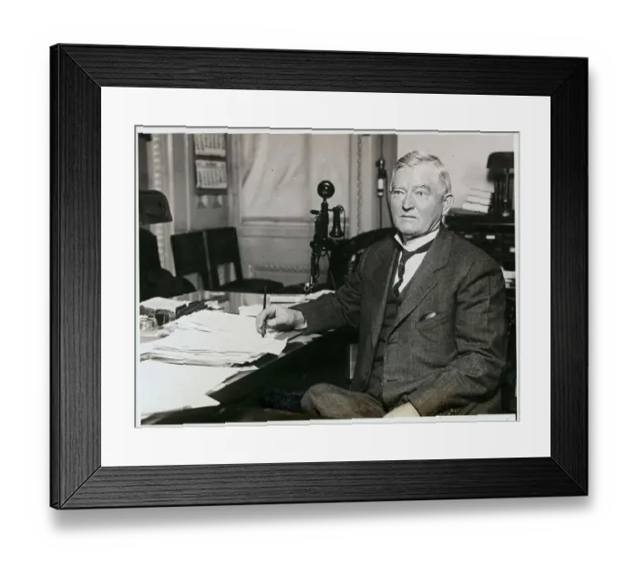 Framed Print : John Nance Garner Sitting at Desk Framed Print : John Nance Garner Sitting at Desk