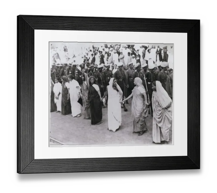 Framed Print : Indian Women Forming Human Chain During Demonstration Framed Print : Indian Women Forming Human Chain During Demonstration