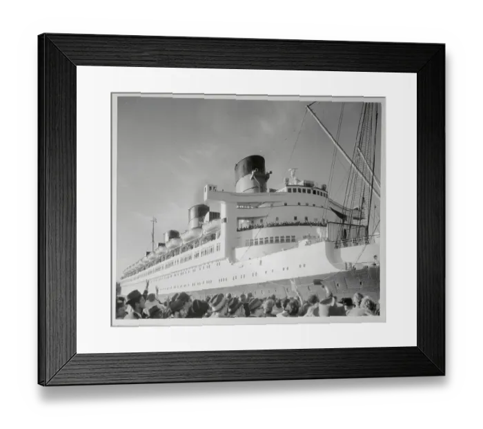 Framed Print : Steamship Leaving Dock Framed Print : Steamship Leaving Dock