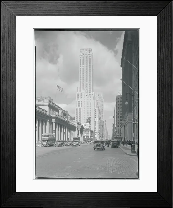 Framed Print : Penn Station and Nelson Tower on Seventh Avenue