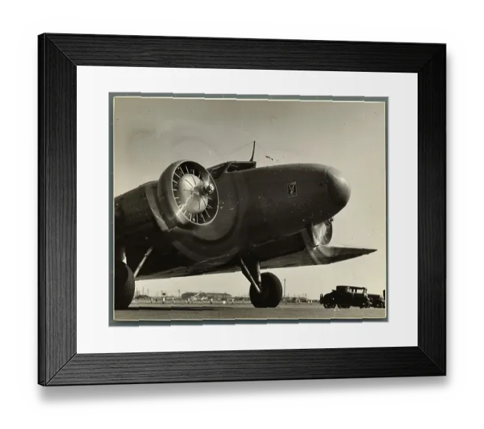 Framed Print : View of Airplane Nose with Propellers Spinning Framed Print : View of Airplane Nose with Propellers Spinning