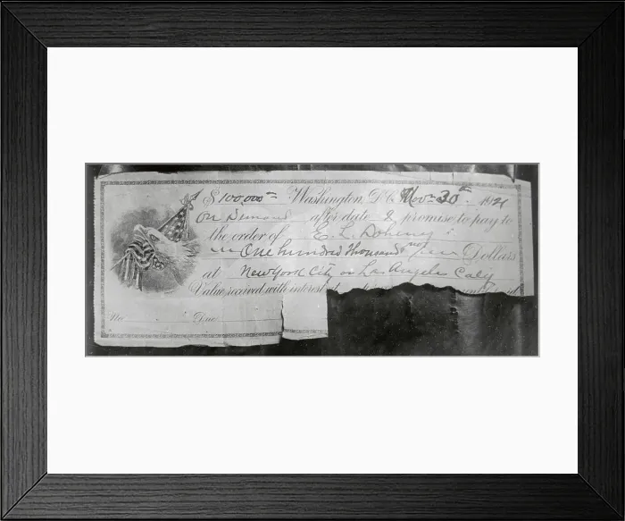 Framed Print : Written Promise to Repay Edward Doheny Framed Print : Written Promise to Repay Edward Doheny
