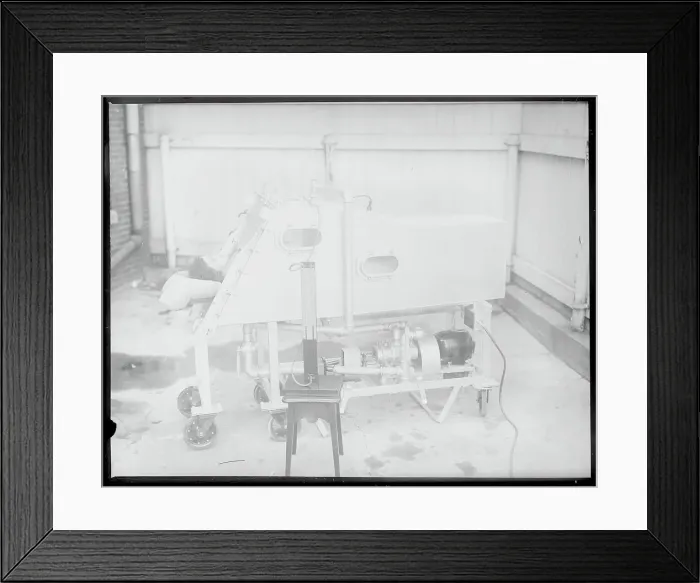 Framed Print : Patient Resting in Drinker Apparatus Framed Print : Patient Resting in Drinker Apparatus