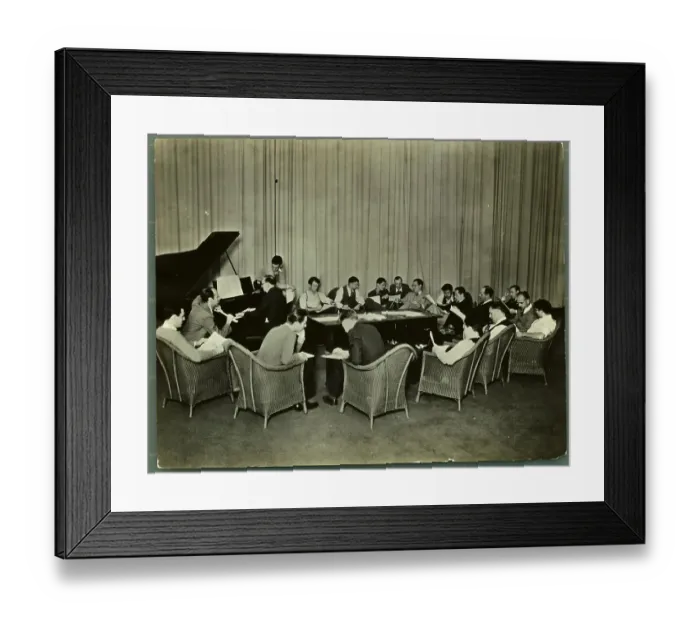 Framed Print : Walt Disney With Scriptwriters in Conference Framed Print : Walt Disney With Scriptwriters in Conference
