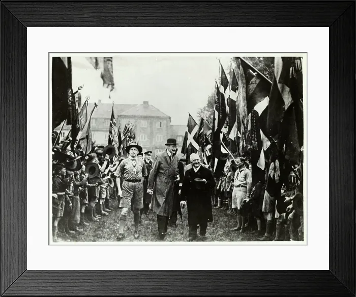Framed Print : King of Denmark Visiting Scouts Framed Print : King of Denmark Visiting Scouts