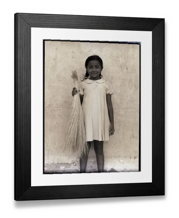 Framed Print : Girl Holding Straw Framed Print : Girl Holding Straw