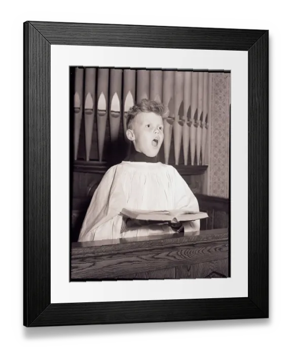 Framed Print : Choir Boy Singing Framed Print : Choir Boy Singing