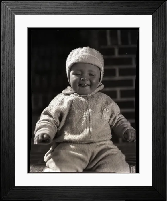 Framed Print : Baby in Outerwear Framed Print : Baby in Outerwear