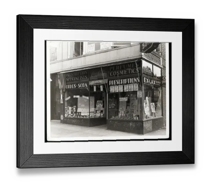 Framed Print : Exterior of Drug Store Framed Print : Exterior of Drug Store