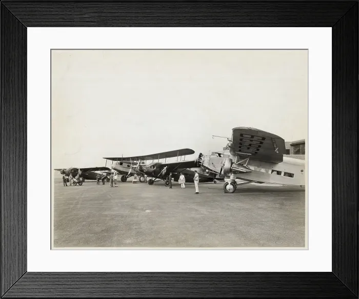 Framed Print : Aircraft at Airport Getting Ready for Takeoff