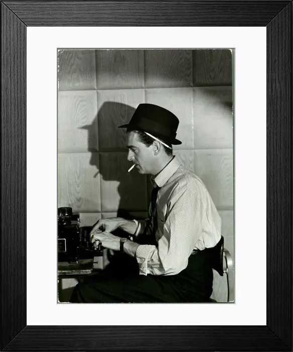 Framed Print : Newspaper Reporter At Typewriter Framed Print : Newspaper Reporter At Typewriter