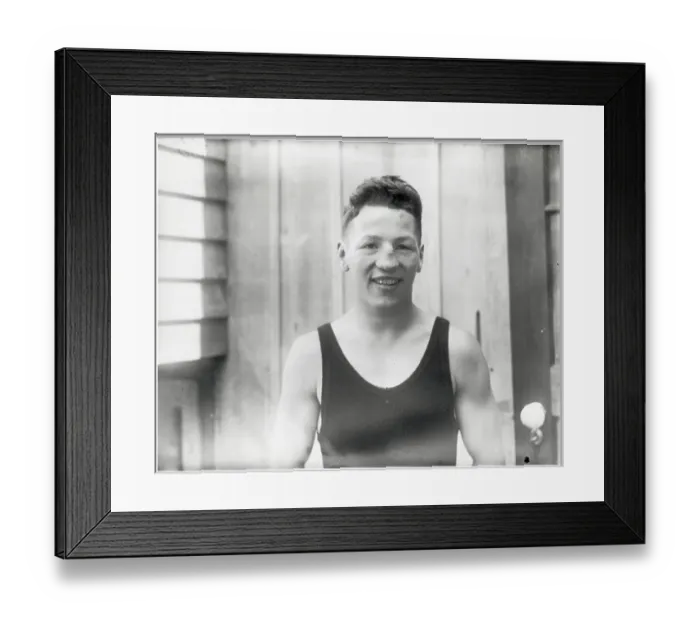 Framed Print : Boxer Fred Bretonnel With Broken Nose Framed Print : Boxer Fred Bretonnel With Broken Nose