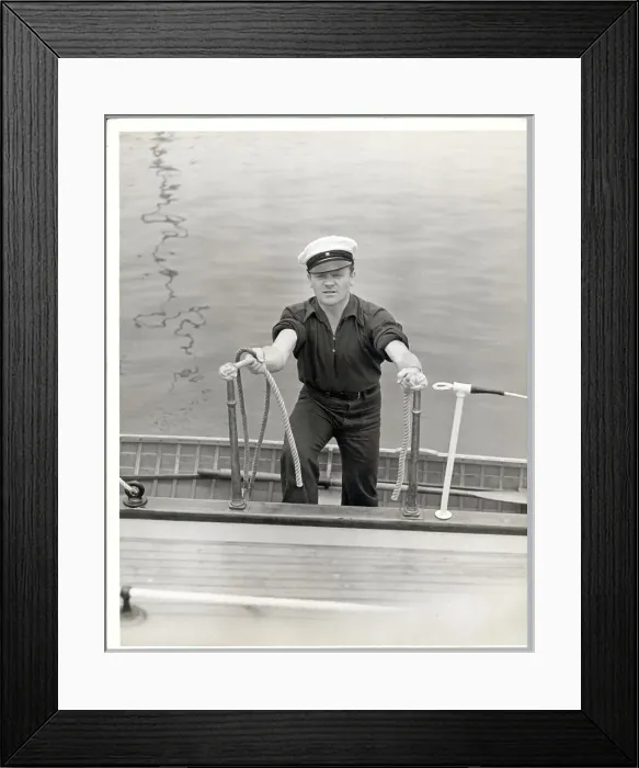 Framed Print : James Cagney Looking At His Ship Martha Framed Print : James Cagney Looking At His Ship Martha