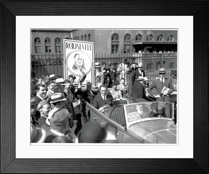 Framed Print : Franklin Delano Roosevelt in Detroit Framed Print : Franklin Delano Roosevelt in Detroit