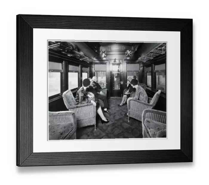 Framed Print : Observation Car of Train