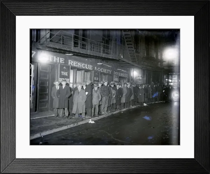 Framed Print : Down And Out On Bread Line Framed Print : Down And Out On Bread Line