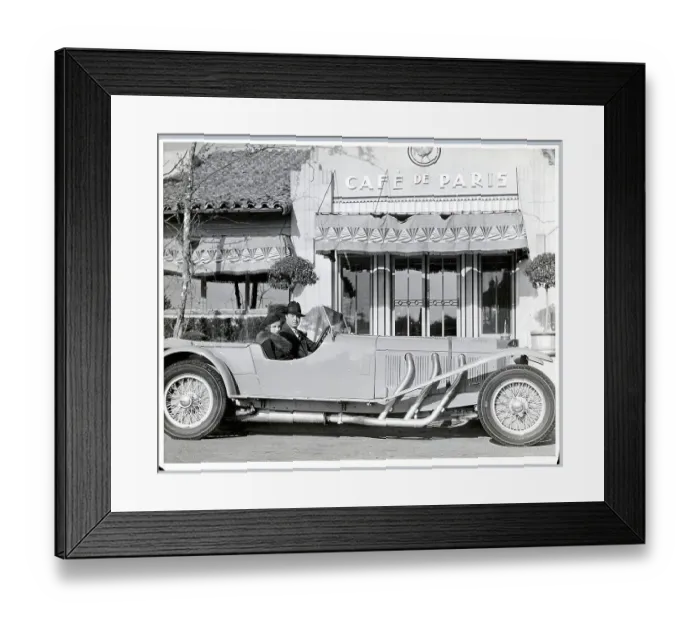 Framed Print : Joan Bennett and Gene Markey in Their Mercedes Convertible
