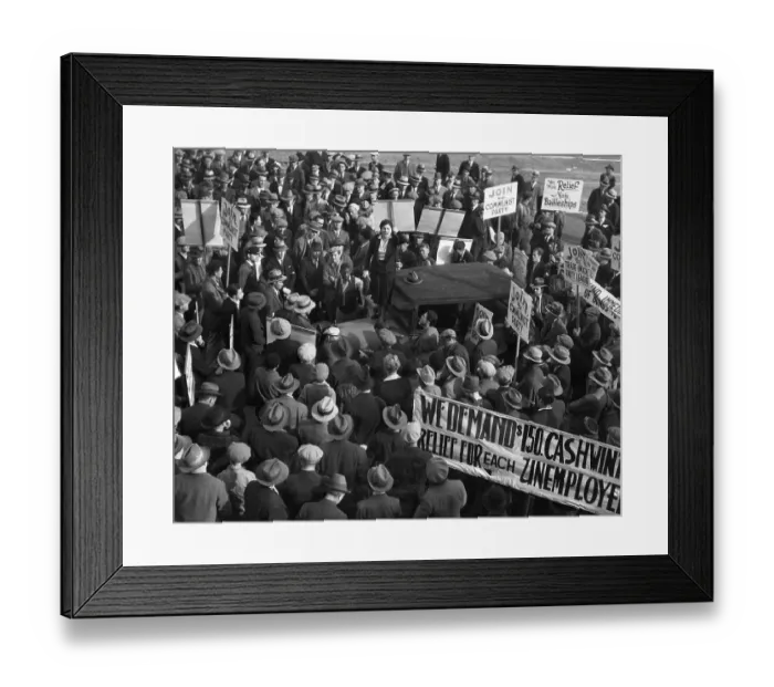 Framed Print : Communists And Unemployed Picket Framed Print : Communists And Unemployed Picket