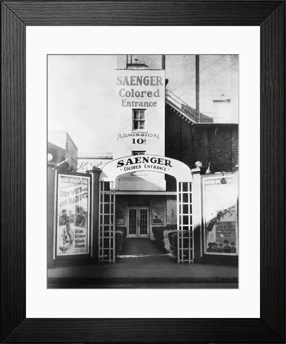 Framed Print : Segregated Movie Theater Framed Print : Segregated Movie Theater