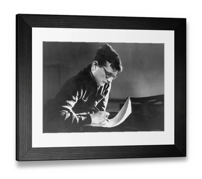 Framed Print : Composer Dmitri Shostakovich Writing Framed Print : Composer Dmitri Shostakovich Writing