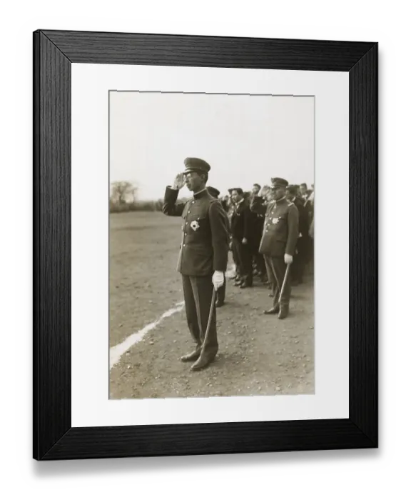 Framed Print : Emperor Hirohito Saluting Framed Print : Emperor Hirohito Saluting