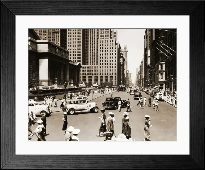 Framed Print : View of the New York Public Library