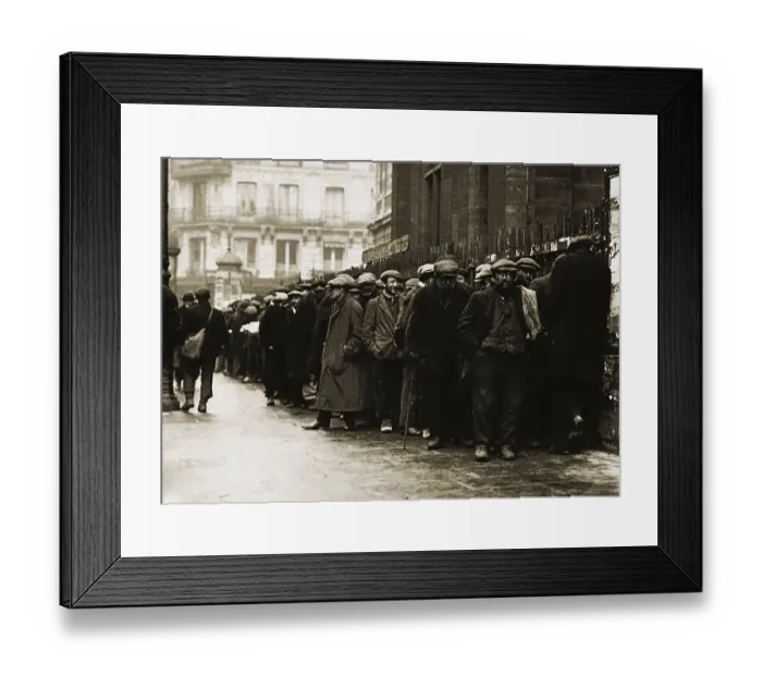 Framed Print : Men Waiting for Bread Framed Print : Men Waiting for Bread